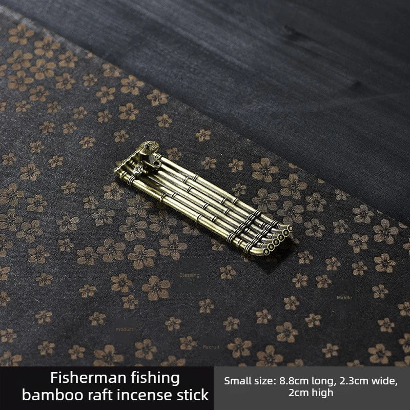 Fisherman fishing incense insert incense seat indoor agarwood incense burner sandalwood burner line incense burner ornament