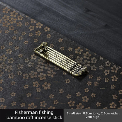 Fisherman fishing incense insert incense seat indoor agarwood incense burner sandalwood burner line incense burner ornament