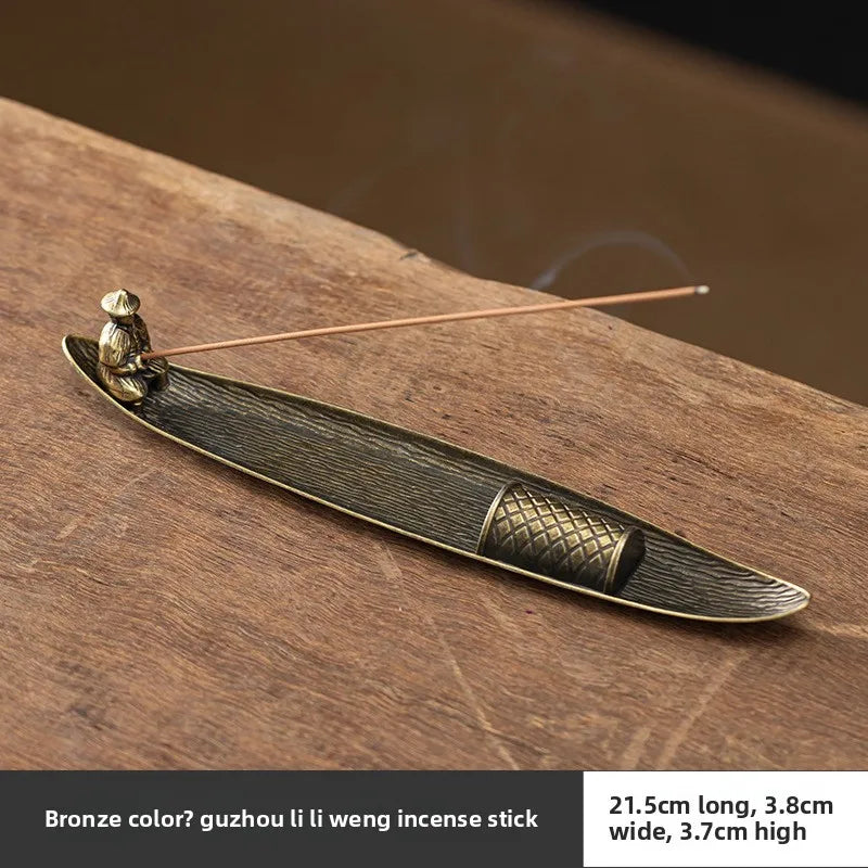 Fisherman fishing incense insert incense seat indoor agarwood incense burner sandalwood burner line incense burner ornament