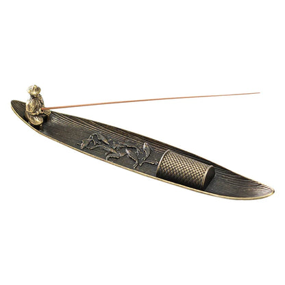 Fisherman fishing incense insert incense seat indoor agarwood incense burner sandalwood burner line incense burner ornament