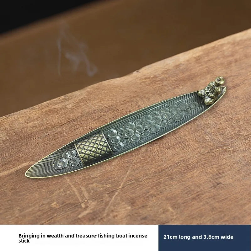 Fisherman fishing incense insert incense seat indoor agarwood incense burner sandalwood burner line incense burner ornament