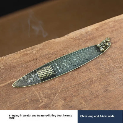 Fisherman fishing incense insert incense seat indoor agarwood incense burner sandalwood burner line incense burner ornament